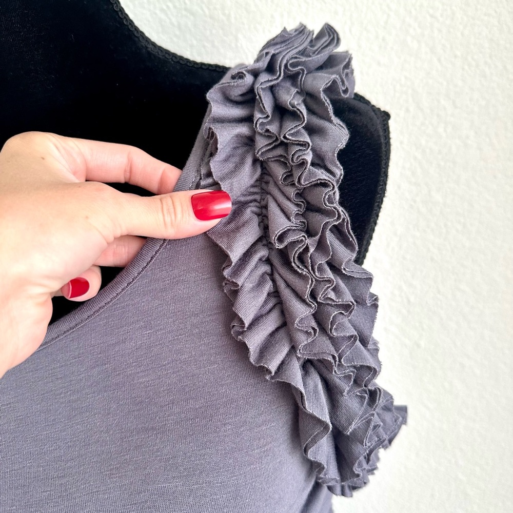 SHOULDER RUFFLE DRESS - Picture 6 of 7
